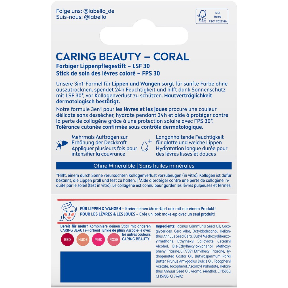 Labello Caring Beauty Lippenpflegestift Set, farbige Lippenpflege - Bild 9 von 9