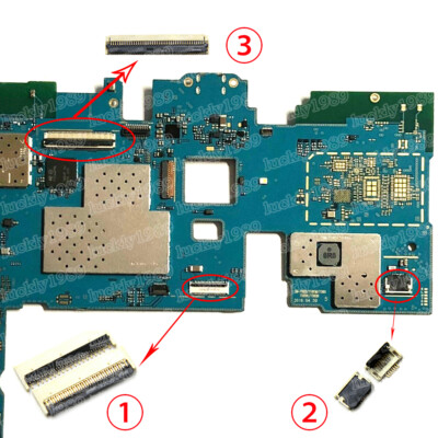 2 X Display LCD FPC Connector battery touch For Samsung Tab A 10.1 T580 T585 
