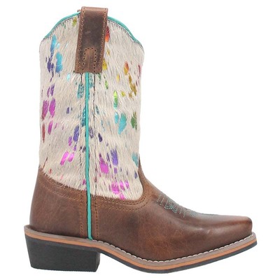 Dan Post Boots Rumi Square Toe Cowboy Youth Girls Brown Casual Boots DPC2908