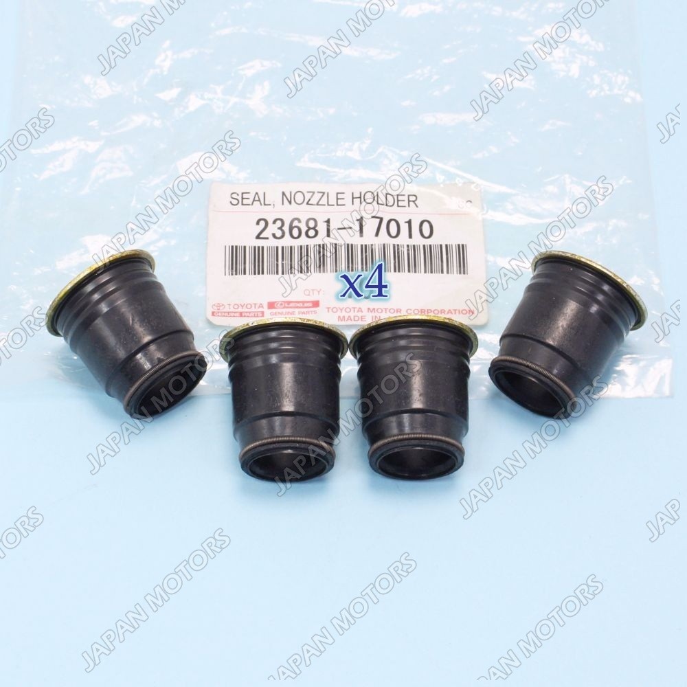 Genuine Toyota AVENSIS COROLLA RAV4 Fuel Injector Nozzle Holder Seal Set - 4pc