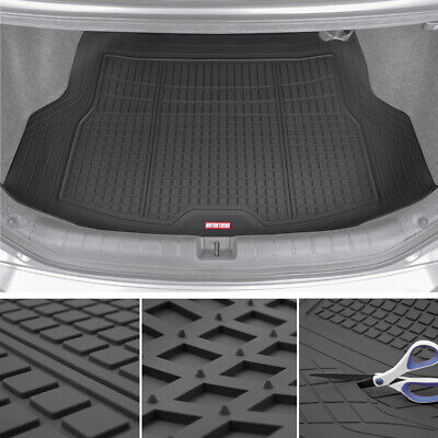 Car Rubber Cargo Floor Mat Motor Trend Black Odorless Heavy Duty Trimmable Liner