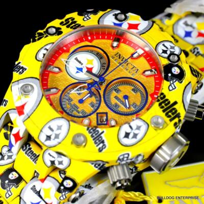 Pre-owned Invicta Nfl Reserve Subaqua Specialty Pittsburgh Steelers Hydroplated Watch