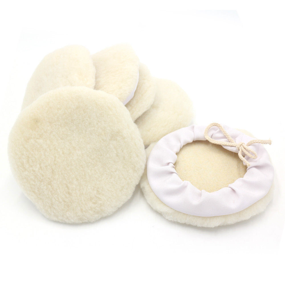 6Pcs 7inch Car Wool Bonnet Buffing Wheel Pads Set Buffer Polishing Polisher Pad