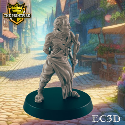 Elven Beggar | Elf Hobo | Dungeons and Dragons NPC Figure | Pathfinder DnD Warga