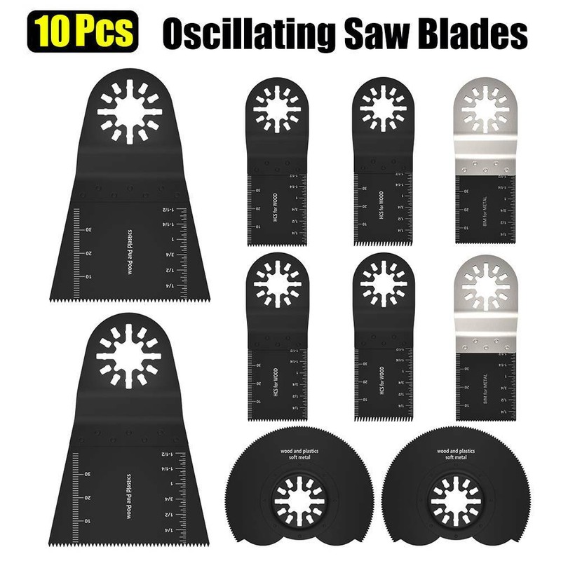 10X Oscillating Multi Tool Blades Saw Blade Wood Metal Cutter for Dewalt Fein