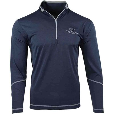 

SHOEBACCA Coverstitch Heather Mock Neck Long Sleeve 14 Zip Pullover Top Mens Siz, Синий, SHOEBACCA Coverstitch Heather Mock Neck Long Sleeve 14 Zip Pullov