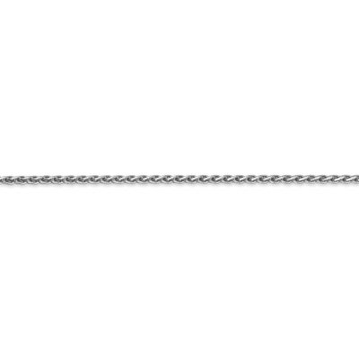 Pre-owned Superdealsforeverything Real 14kt White Gold 1.9mm Round D/c Wheat Chain; 18 Inch