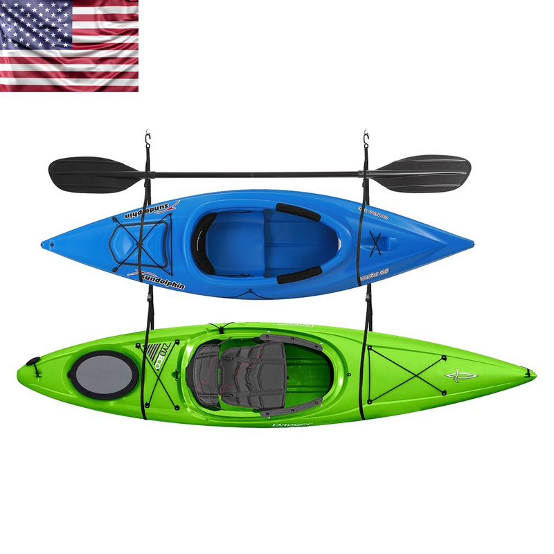 Rack Straps Storage Garage Canoe Hoist Wall Mounted Paddle Board $