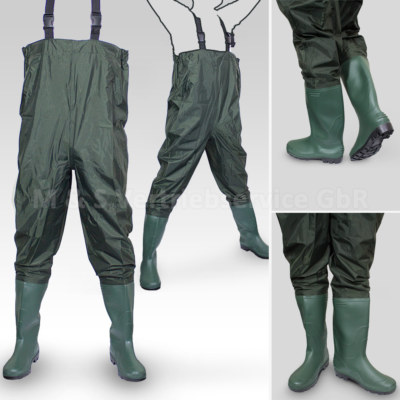 BITUXX Wathose Anglerhose Angelhose Watstiefel Watthose Teichhose mit Stiefel