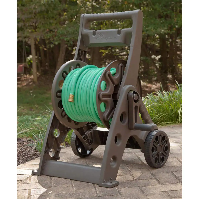 225 Ft. 2-Wheel Hose Cart in Bronze Finish Reel Rack Storage
