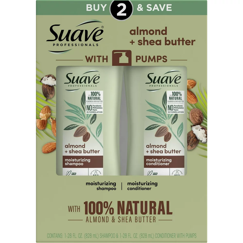 Suave Professionals Almond and Shea Butter Moisturizing Shampoo and Conditioner