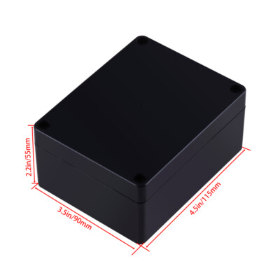 2 PCS  Black Waterproof Plastic Project Box ABS IP65 Enclosure  Junction Box