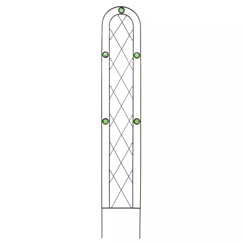 Arcadia Garden Trellis 60x10 in Metal Emerald Outdoor Climbing Plant Support Dec