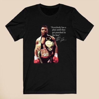 Iron Mike Tyson Quotes Men's Black T-Shirt Size S-5XL