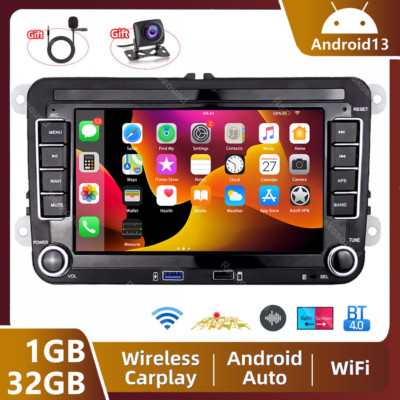 Android 13 Car Stereo Radio For VW Volkswagen CC Passat Wireless Carplay GPS BT