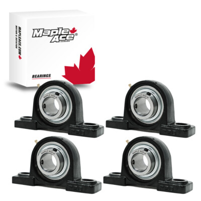 UCP208-24 R3 Triple-Lip Seal Pillow Block Bearing 1-1/2'' Bore Solid (4Pcs)
