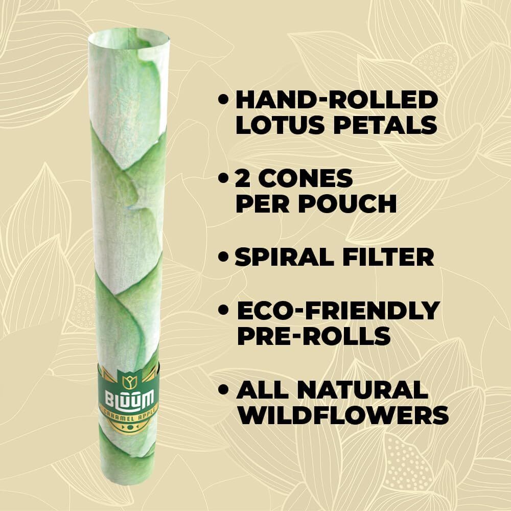 BLUUM | Handcrafted Wildflower Cones | Flower Petal Prerolled | 5 Pack, 10 Rolls