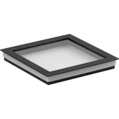 Progress Lighting Square Black 6 in. Clear Glass Cylinder Lens Cover for P5644 