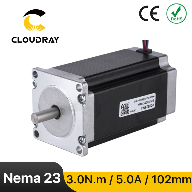 Nema23 Stepper Motor 57mm 2 Phase 300Ncm 5A Stepper Motor 4-lead Cable for 3D p