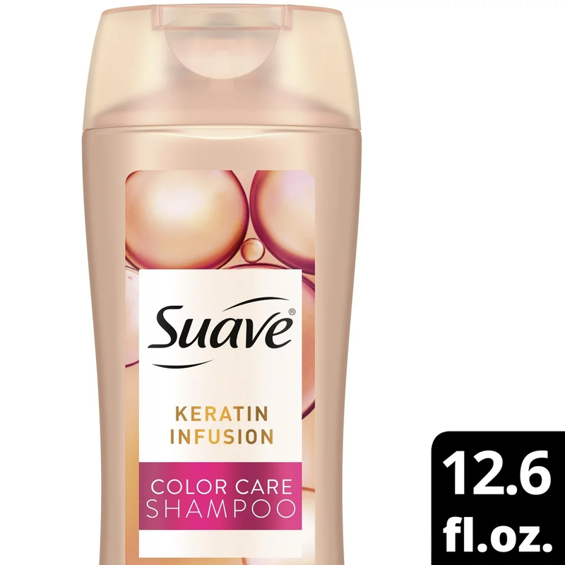 Suave Keratin Infusion Color Care Shampoo for Color-Treated Hair and Frizzy Hair
