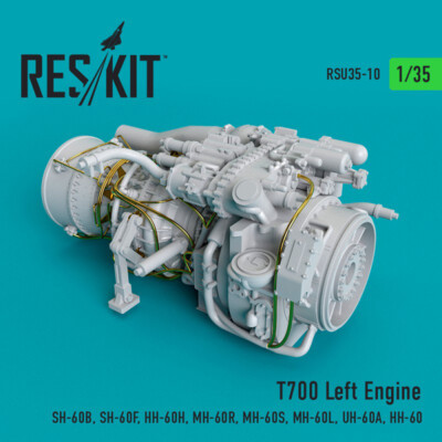 T700 Left Engine SH-60B, SH-60F, HH-60H 1/35 Scale Models RESKIT RSU35-0010