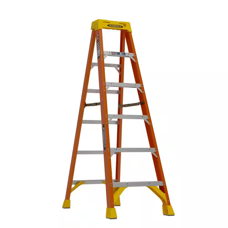 6 ft. Fiberglass Step Ladder with 300 lbs. Load Capacity Typ