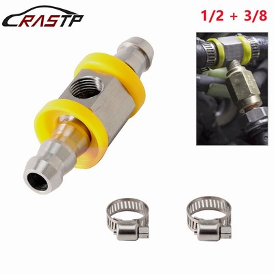 1/2''+3/8  Fuel Line Fuel Pressure Gauge Sensor T-Fitting Adapter