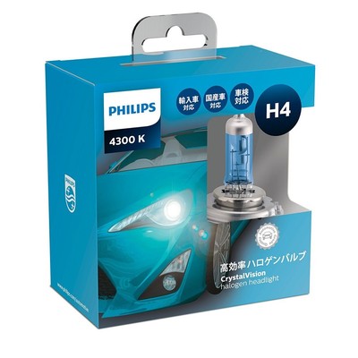 PHILIPS Halogen Bulb H4 4300K 60 /55W  CrystalVision CV-H4-2 With Tracking Japan