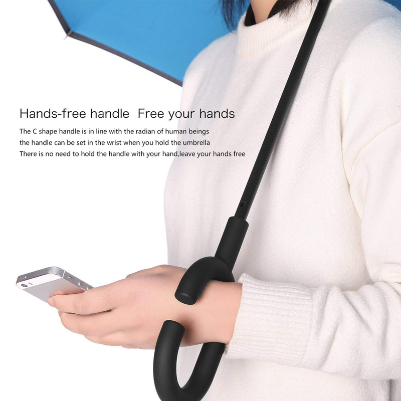 Bagail Double Layer Inverted Umbrellas Reverse Folding Umbrella Windproof