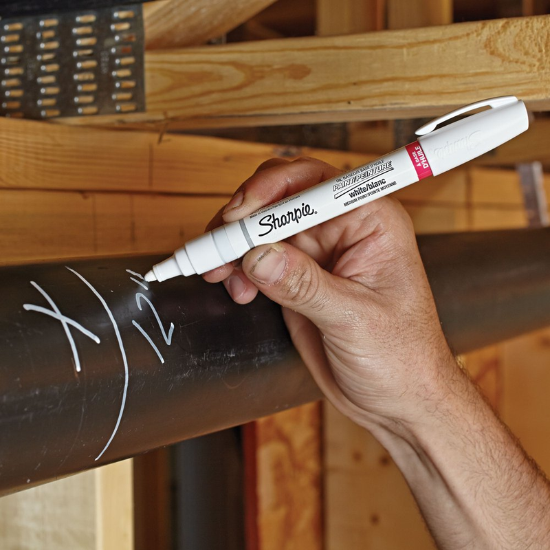 All Surfaces Oil-Based Medium Point White Paint Marker Water