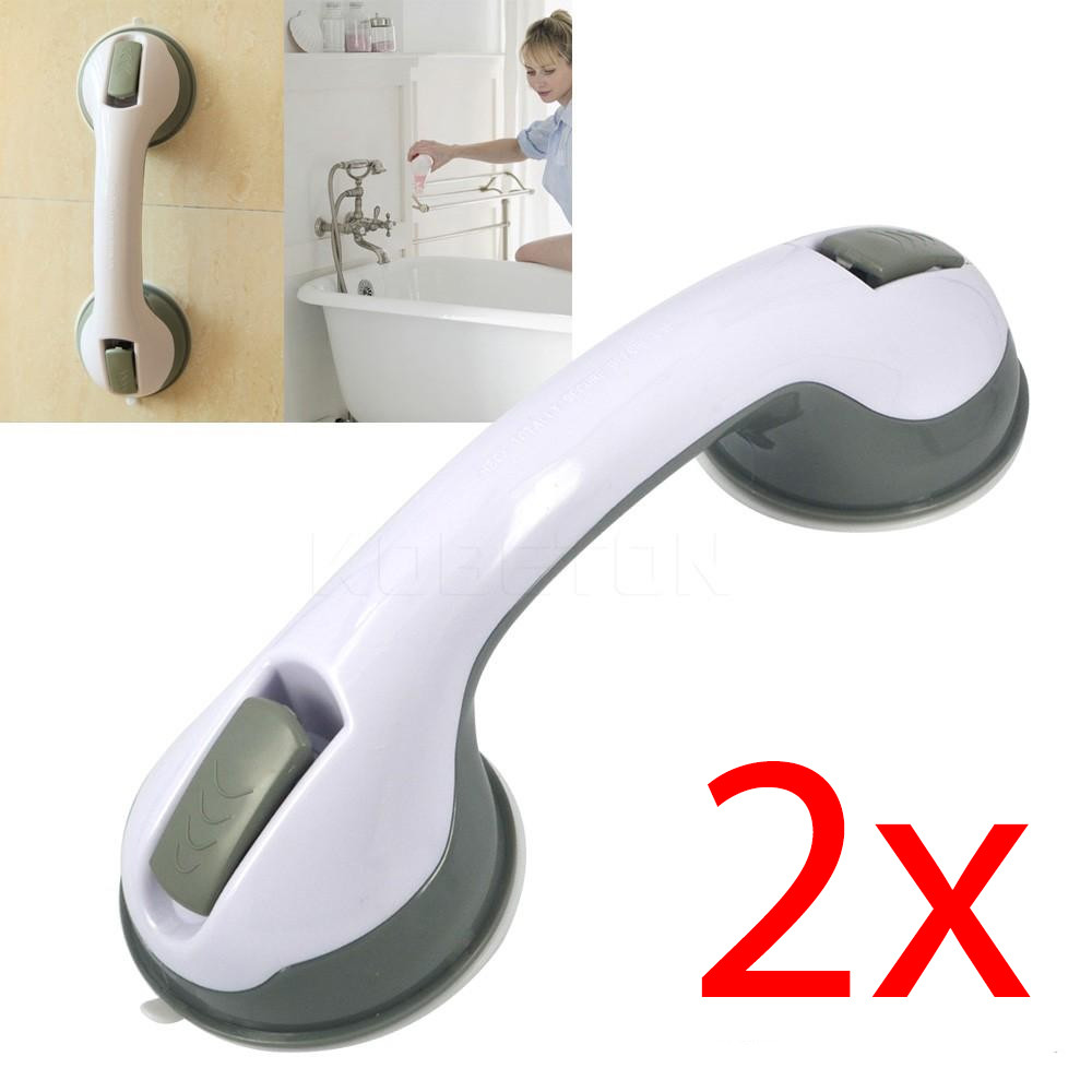 2 X SUPPORT GRAB HANDLE SUCTION BATH SHOWER DISABILITY AID SAFETY GRIP