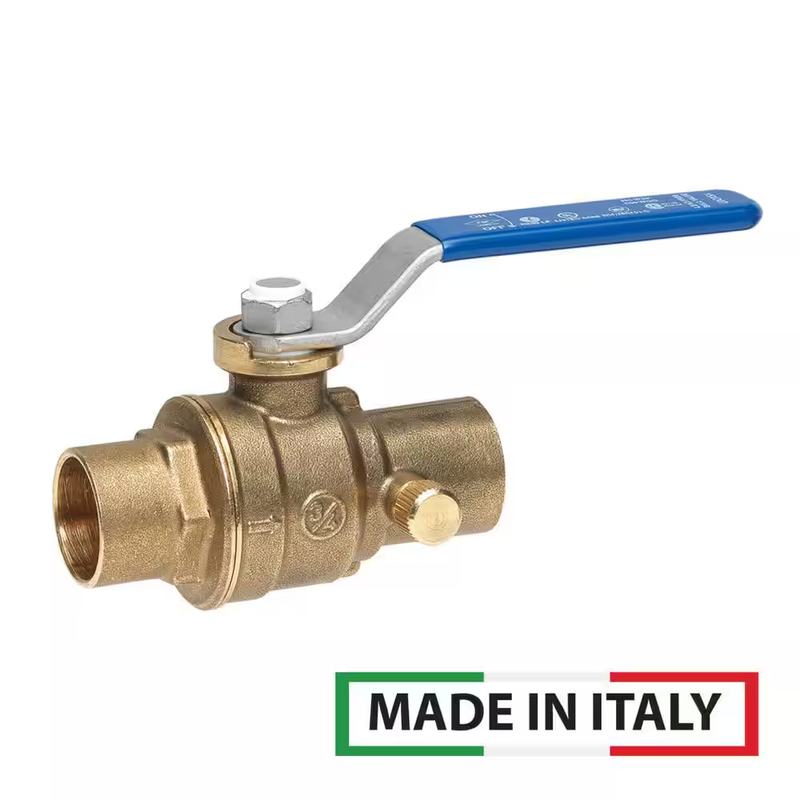 Everbilt Ball Valve Lead Free Brass Full Port Plumbing Shutoff Valve With Drain