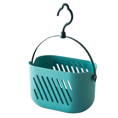 Plastic Hanging Basket Storage Bin Small Hanging Basket With Rotatable Hook
