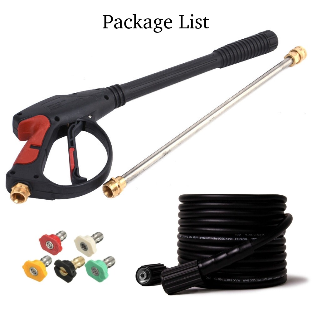 High Pressure Power Car Wash Spray Long Gun Long  Wand Lance Nozzles Water Hose