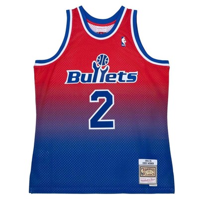 

Спортивная майка Mitchell - Ness Fadeaway Swingman с круглым вырезом и джерси Bullets 199, Blue;red, Mitchell - Ness Fadeaway Swingman Tank Jersey Bullets 1994-95