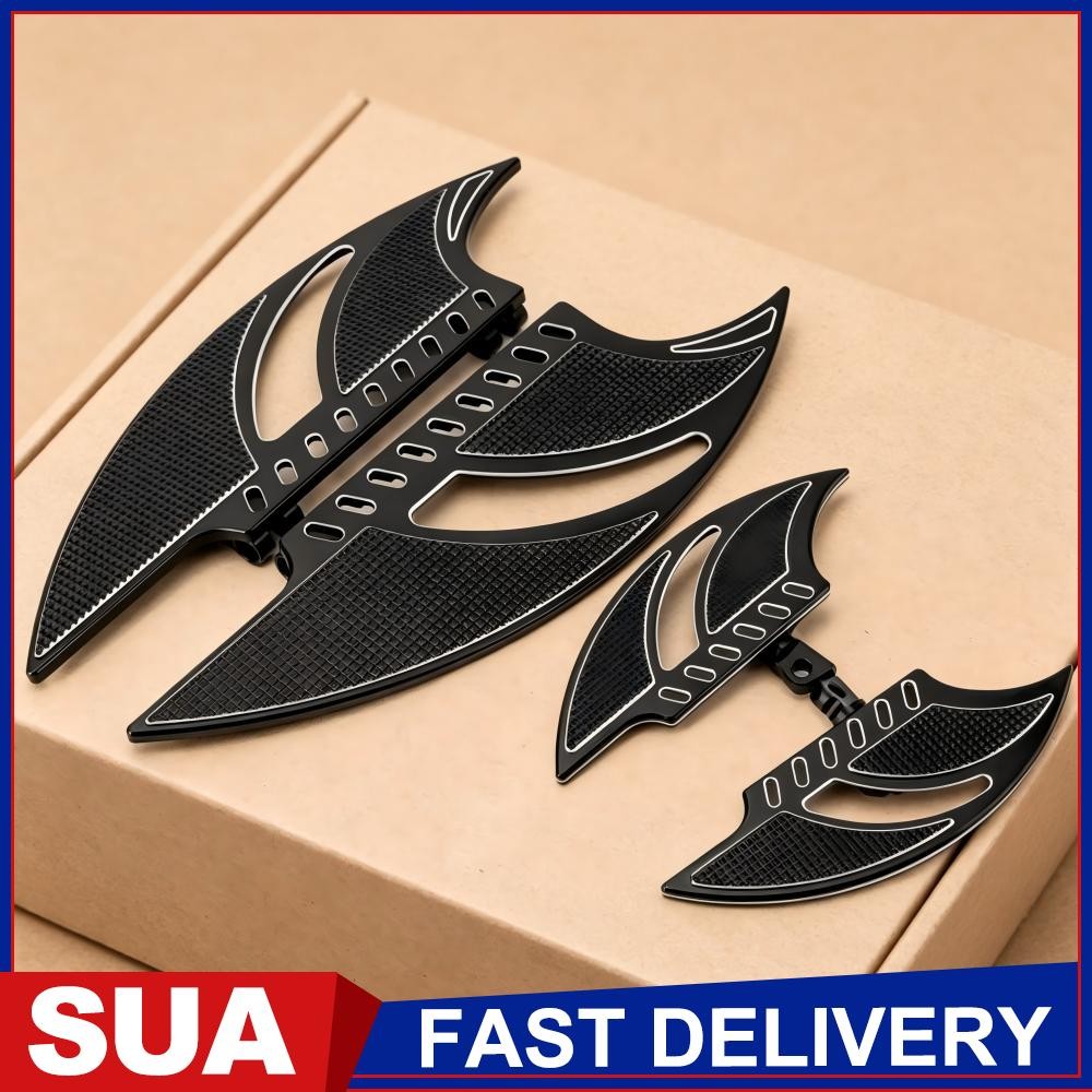 Black Front Rear Footboards Floorboards Floor Boards For Honda Shadow VLX 600