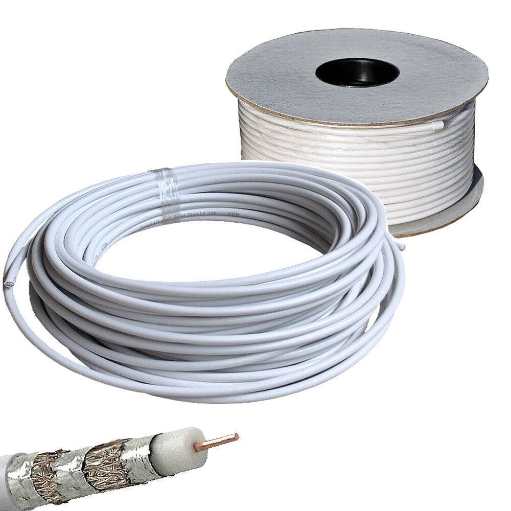 100m 135dB Qualität Koaxialkabel Stahl-Kupfer Antennen KABEL 5-fach FULL HD