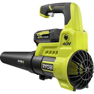 RYOBI Jet Fan Blower 40V 110 MPH 525 CFM Variable-Speed w/ 4Ah Battery + Charger