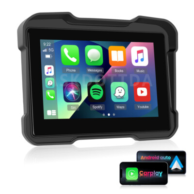 5'' Car Stereo Motorcycle GPS Wireless Portable Carplay Android Auto Waterproof