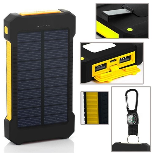 50000mAh Solar Power Bank Large-Capacity  Phone Charger LED  Travel PowerBank