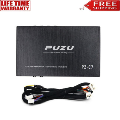 PUZU PZ-C7 Car DSP Amplifier ISO Wiring Harness 4x150W 6CH Output 12V For Toyota