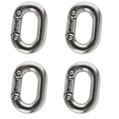 Stainless Steel 316 Chain Connecting Link 3/8'' Marine Grade Connector 4 Pcs