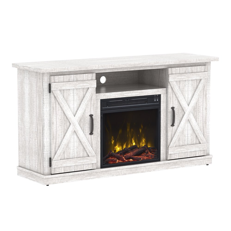 Electric Fireplace Tvs Up To 55 Inches Barn Door- White Or B