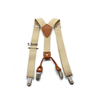 Clips Suspenders 4 Clips Elastic Adjustable Braces Mens Womens Unisex Clip-on