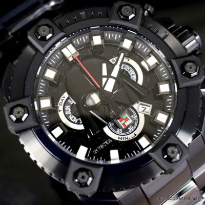 Pre-owned Invicta Star Wars Darth Vader Grand Octane Black Steel Swiss Mvt 63mm Watch