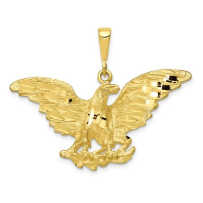 Pre-owned Superdealsforeverything Real 10kt Yellow Gold Eagle Charm