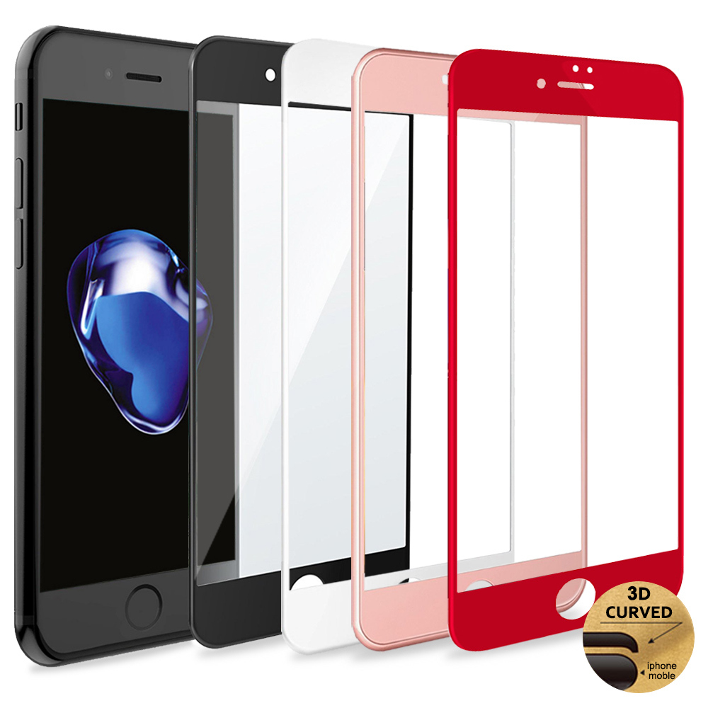 3d Full Coverage Tempered Glass Screen Protector For Apple Iphone Xs/X/8/7 Plus