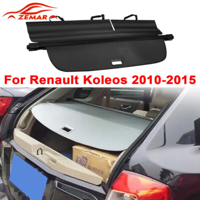 Rear Trunk Cargo Cover For Renault Koleos 2010-2015 Security Shade Shield Black