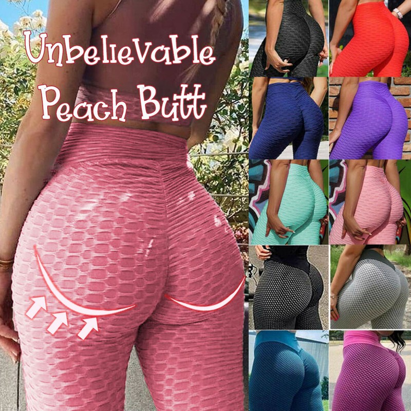 Women High Waist TikTok Leggings Ruched 