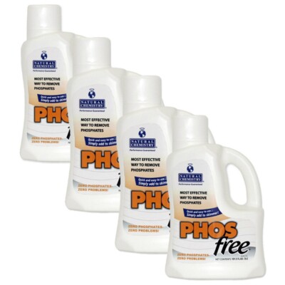 Natural Chemistry 05121 Swimming Pool PHOSfree Phos Free Chemical - 4 x 3 Liter